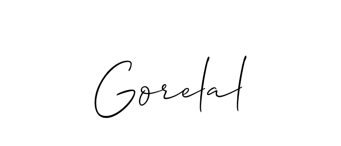 It looks lik you need a new signature style for name Gorelal. Design unique handwritten (Allison_Script) signature with our free signature maker in just a few clicks. Gorelal signature style 2 images and pictures png