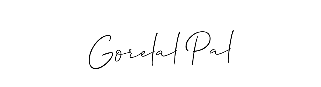 Gorelal Pal stylish signature style. Best Handwritten Sign (Allison_Script) for my name. Handwritten Signature Collection Ideas for my name Gorelal Pal. Gorelal Pal signature style 2 images and pictures png