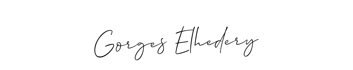 This is the best signature style for the Gorges Elhedery name. Also you like these signature font (Allison_Script). Mix name signature. Gorges Elhedery signature style 2 images and pictures png