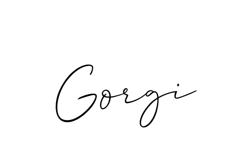 Gorgi stylish signature style. Best Handwritten Sign (Allison_Script) for my name. Handwritten Signature Collection Ideas for my name Gorgi. Gorgi signature style 2 images and pictures png