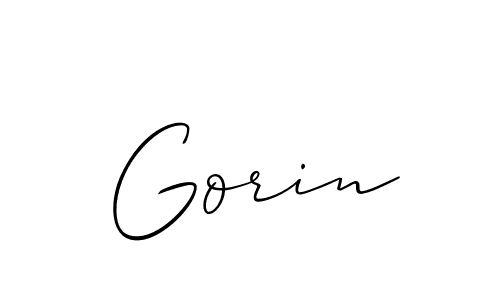You should practise on your own different ways (Allison_Script) to write your name (Gorin) in signature. don't let someone else do it for you. Gorin signature style 2 images and pictures png