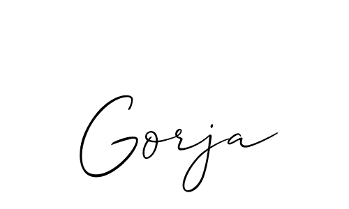 How to make Gorja signature? Allison_Script is a professional autograph style. Create handwritten signature for Gorja name. Gorja signature style 2 images and pictures png