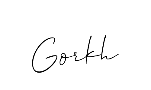 Make a short Gorkh signature style. Manage your documents anywhere anytime using Allison_Script. Create and add eSignatures, submit forms, share and send files easily. Gorkh signature style 2 images and pictures png