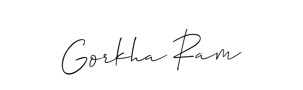 Similarly Allison_Script is the best handwritten signature design. Signature creator online .You can use it as an online autograph creator for name Gorkha Ram. Gorkha Ram signature style 2 images and pictures png