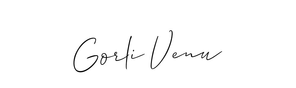 Make a short Gorli Venu signature style. Manage your documents anywhere anytime using Allison_Script. Create and add eSignatures, submit forms, share and send files easily. Gorli Venu signature style 2 images and pictures png