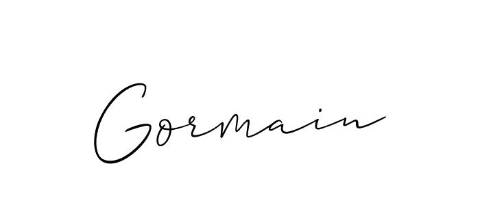 How to make Gormain signature? Allison_Script is a professional autograph style. Create handwritten signature for Gormain name. Gormain signature style 2 images and pictures png