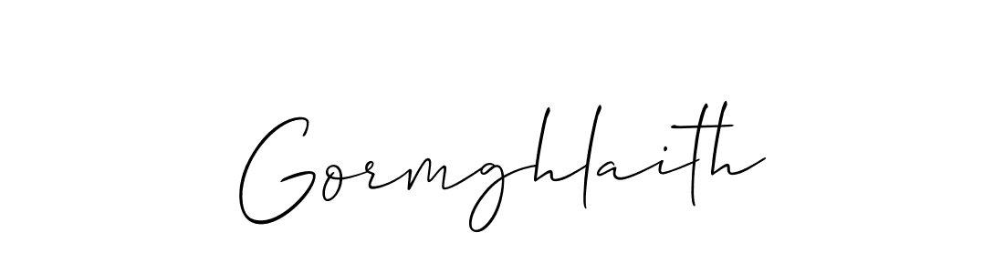 How to make Gormghlaith name signature. Use Allison_Script style for creating short signs online. This is the latest handwritten sign. Gormghlaith signature style 2 images and pictures png