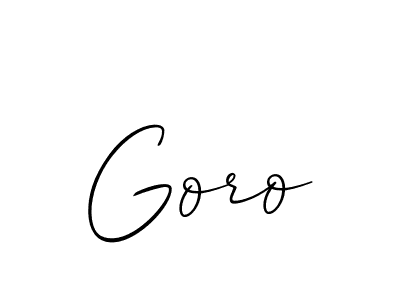 How to make Goro name signature. Use Allison_Script style for creating short signs online. This is the latest handwritten sign. Goro signature style 2 images and pictures png