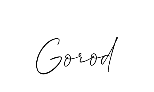 Design your own signature with our free online signature maker. With this signature software, you can create a handwritten (Allison_Script) signature for name Gorod. Gorod signature style 2 images and pictures png