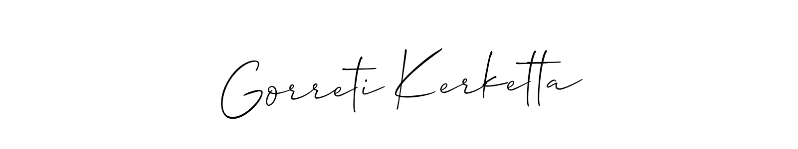 Design your own signature with our free online signature maker. With this signature software, you can create a handwritten (Allison_Script) signature for name Gorreti Kerketta. Gorreti Kerketta signature style 2 images and pictures png