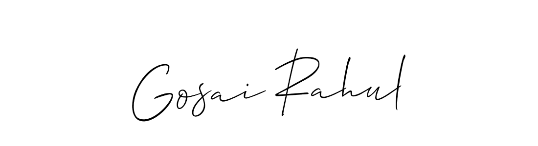 Also You can easily find your signature by using the search form. We will create Gosai Rahul name handwritten signature images for you free of cost using Allison_Script sign style. Gosai Rahul signature style 2 images and pictures png