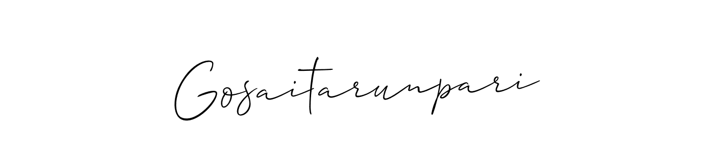 Gosaitarunpari stylish signature style. Best Handwritten Sign (Allison_Script) for my name. Handwritten Signature Collection Ideas for my name Gosaitarunpari. Gosaitarunpari signature style 2 images and pictures png