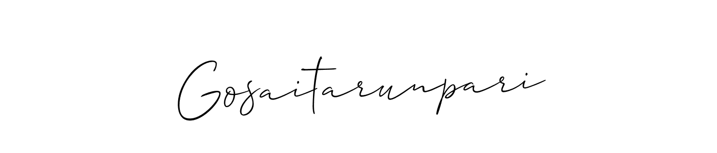 Gosaitarunpari stylish signature style. Best Handwritten Sign (Allison_Script) for my name. Handwritten Signature Collection Ideas for my name Gosaitarunpari. Gosaitarunpari signature style 2 images and pictures png