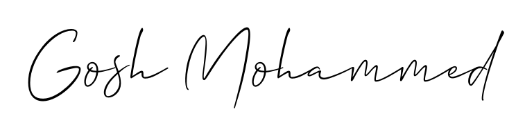 You should practise on your own different ways (Allison_Script) to write your name (Gosh Mohammed) in signature. Don't let someone else do it for you. Gosh Mohammed signature style 2 images and pictures png