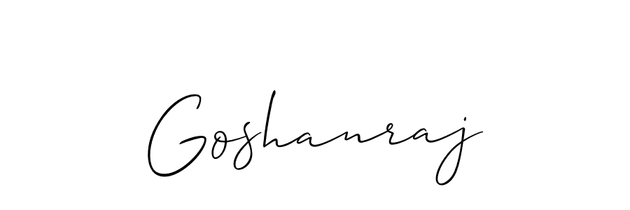 Also we have Goshanraj name is the best signature style. Create professional handwritten signature collection using Allison_Script autograph style. Goshanraj signature style 2 images and pictures png