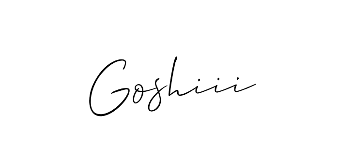 How to make Goshiii name signature. Use Allison_Script style for creating short signs online. This is the latest handwritten sign. Goshiii signature style 2 images and pictures png