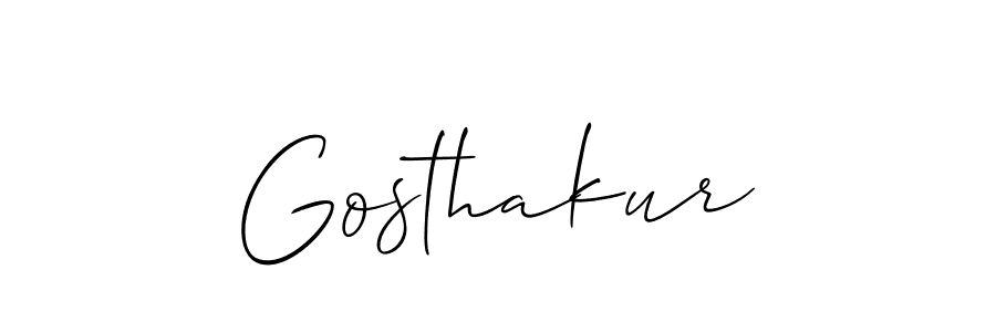 if you are searching for the best signature style for your name Gosthakur. so please give up your signature search. here we have designed multiple signature styles  using Allison_Script. Gosthakur signature style 2 images and pictures png