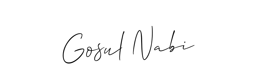 Gosul Nabi stylish signature style. Best Handwritten Sign (Allison_Script) for my name. Handwritten Signature Collection Ideas for my name Gosul Nabi. Gosul Nabi signature style 2 images and pictures png