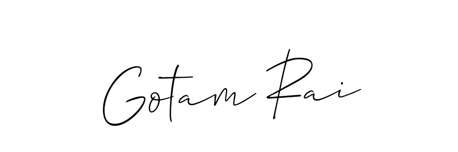 Gotam Rai stylish signature style. Best Handwritten Sign (Allison_Script) for my name. Handwritten Signature Collection Ideas for my name Gotam Rai. Gotam Rai signature style 2 images and pictures png