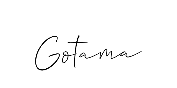 Make a short Gotama signature style. Manage your documents anywhere anytime using Allison_Script. Create and add eSignatures, submit forms, share and send files easily. Gotama signature style 2 images and pictures png