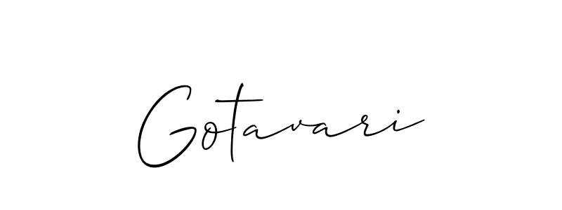 Design your own signature with our free online signature maker. With this signature software, you can create a handwritten (Allison_Script) signature for name Gotavari. Gotavari signature style 2 images and pictures png