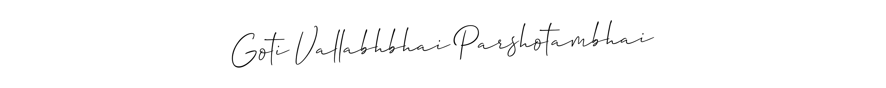 Also You can easily find your signature by using the search form. We will create Goti Vallabhbhai Parshotambhai name handwritten signature images for you free of cost using Allison_Script sign style. Goti Vallabhbhai Parshotambhai signature style 2 images and pictures png