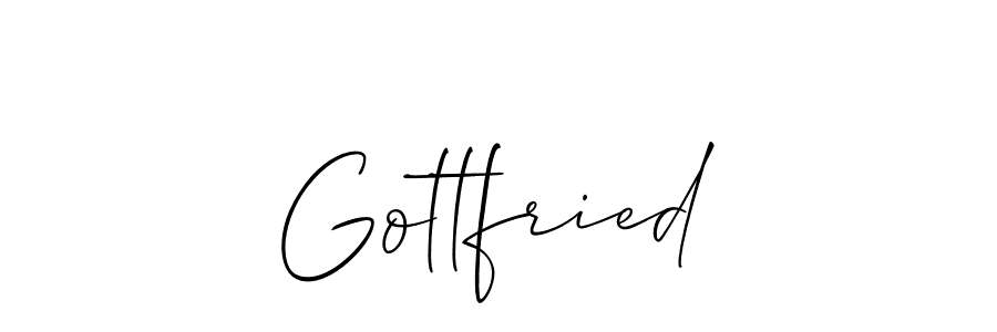 if you are searching for the best signature style for your name Gottfried. so please give up your signature search. here we have designed multiple signature styles  using Allison_Script. Gottfried signature style 2 images and pictures png