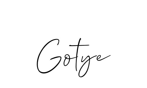 Also we have Gotye name is the best signature style. Create professional handwritten signature collection using Allison_Script autograph style. Gotye signature style 2 images and pictures png