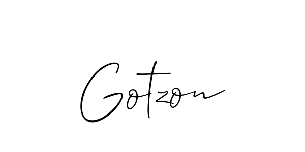 How to make Gotzon name signature. Use Allison_Script style for creating short signs online. This is the latest handwritten sign. Gotzon signature style 2 images and pictures png