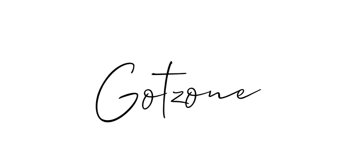 How to make Gotzone name signature. Use Allison_Script style for creating short signs online. This is the latest handwritten sign. Gotzone signature style 2 images and pictures png