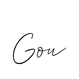 Design your own signature with our free online signature maker. With this signature software, you can create a handwritten (Allison_Script) signature for name Gou. Gou signature style 2 images and pictures png