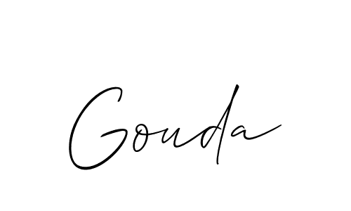 Best and Professional Signature Style for Gouda. Allison_Script Best Signature Style Collection. Gouda signature style 2 images and pictures png