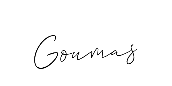 How to Draw Goumas signature style? Allison_Script is a latest design signature styles for name Goumas. Goumas signature style 2 images and pictures png