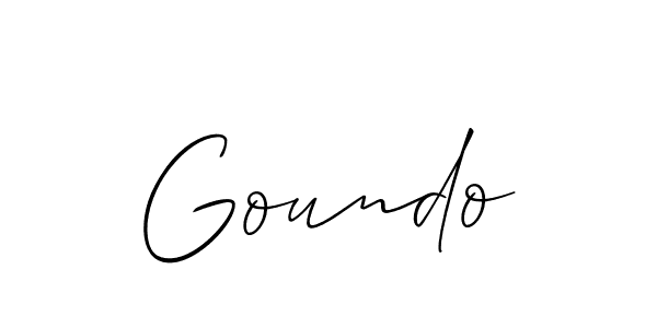 How to make Goundo signature? Allison_Script is a professional autograph style. Create handwritten signature for Goundo name. Goundo signature style 2 images and pictures png