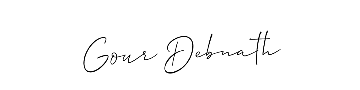 if you are searching for the best signature style for your name Gour Debnath. so please give up your signature search. here we have designed multiple signature styles  using Allison_Script. Gour Debnath signature style 2 images and pictures png