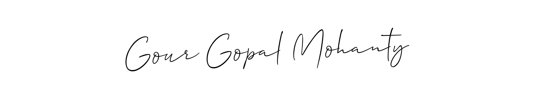 How to make Gour Gopal Mohanty name signature. Use Allison_Script style for creating short signs online. This is the latest handwritten sign. Gour Gopal Mohanty signature style 2 images and pictures png