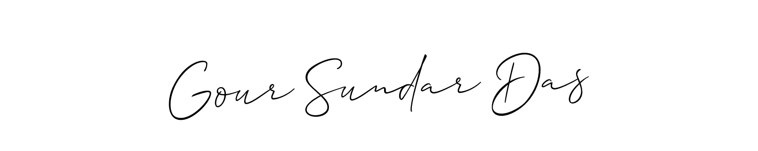 It looks lik you need a new signature style for name Gour Sundar Das. Design unique handwritten (Allison_Script) signature with our free signature maker in just a few clicks. Gour Sundar Das signature style 2 images and pictures png