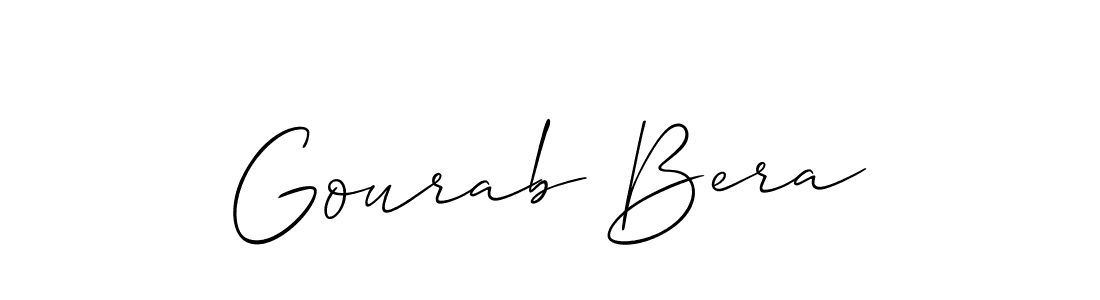 Also we have Gourab Bera name is the best signature style. Create professional handwritten signature collection using Allison_Script autograph style. Gourab Bera signature style 2 images and pictures png