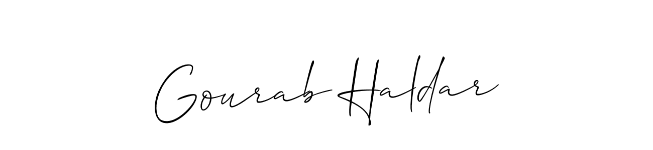 This is the best signature style for the Gourab Haldar name. Also you like these signature font (Allison_Script). Mix name signature. Gourab Haldar signature style 2 images and pictures png