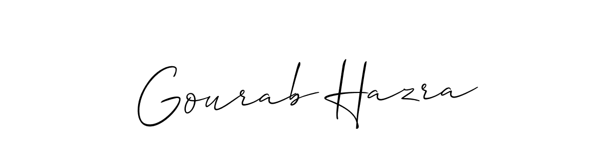 Create a beautiful signature design for name Gourab Hazra. With this signature (Allison_Script) fonts, you can make a handwritten signature for free. Gourab Hazra signature style 2 images and pictures png