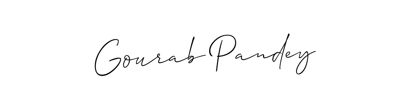 It looks lik you need a new signature style for name Gourab Pandey. Design unique handwritten (Allison_Script) signature with our free signature maker in just a few clicks. Gourab Pandey signature style 2 images and pictures png