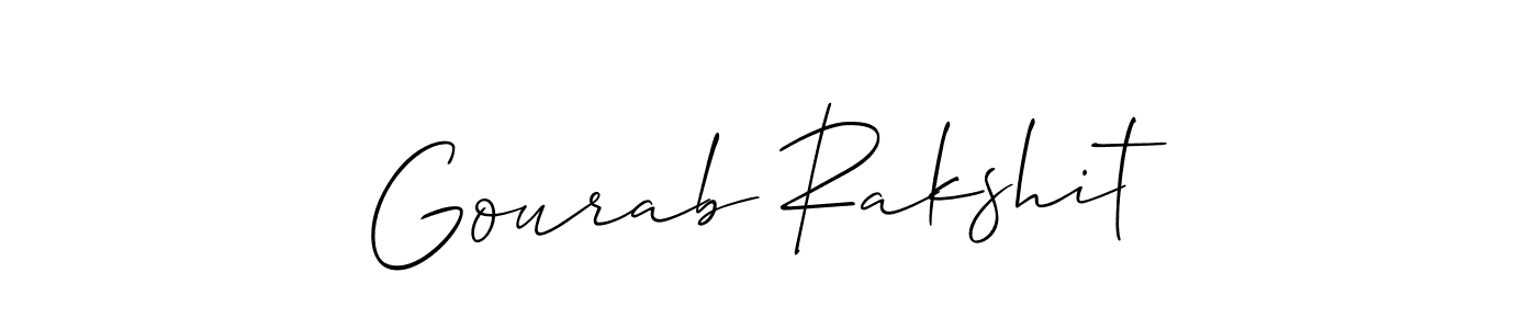 It looks lik you need a new signature style for name Gourab Rakshit. Design unique handwritten (Allison_Script) signature with our free signature maker in just a few clicks. Gourab Rakshit signature style 2 images and pictures png