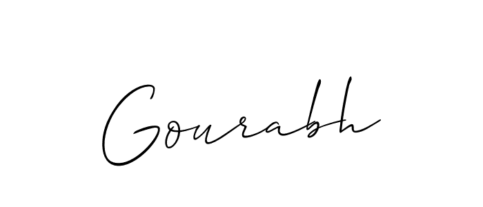 Best and Professional Signature Style for Gourabh. Allison_Script Best Signature Style Collection. Gourabh signature style 2 images and pictures png