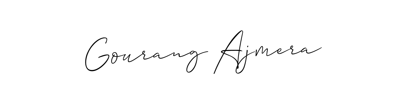 Similarly Allison_Script is the best handwritten signature design. Signature creator online .You can use it as an online autograph creator for name Gourang Ajmera. Gourang Ajmera signature style 2 images and pictures png