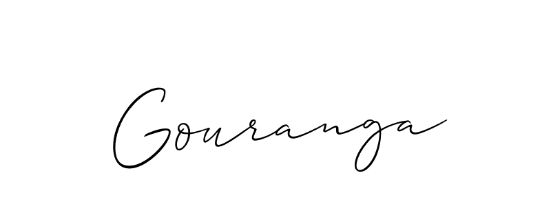 You should practise on your own different ways (Allison_Script) to write your name (Gouranga) in signature. don't let someone else do it for you. Gouranga signature style 2 images and pictures png