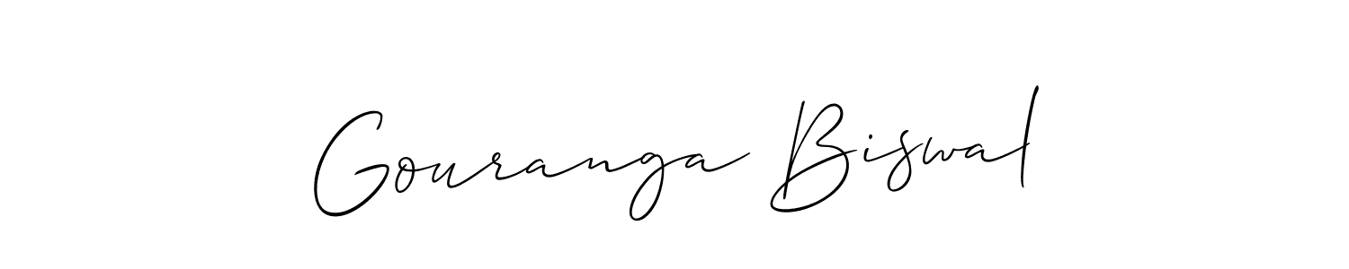 Gouranga Biswal stylish signature style. Best Handwritten Sign (Allison_Script) for my name. Handwritten Signature Collection Ideas for my name Gouranga Biswal. Gouranga Biswal signature style 2 images and pictures png