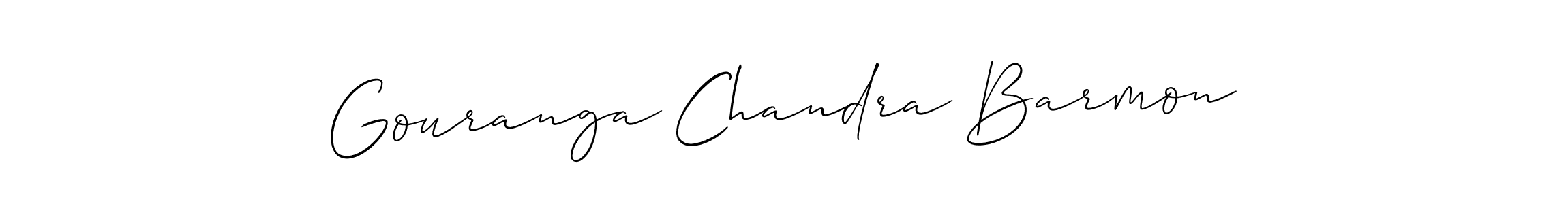 How to make Gouranga Chandra Barmon name signature. Use Allison_Script style for creating short signs online. This is the latest handwritten sign. Gouranga Chandra Barmon signature style 2 images and pictures png