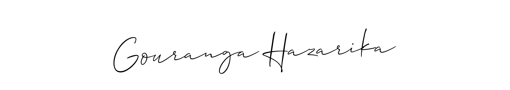 How to make Gouranga Hazarika signature? Allison_Script is a professional autograph style. Create handwritten signature for Gouranga Hazarika name. Gouranga Hazarika signature style 2 images and pictures png