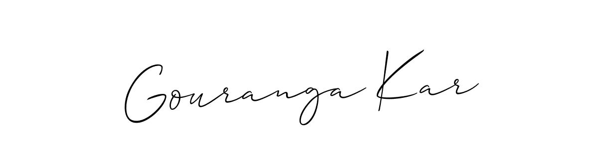 Make a short Gouranga Kar signature style. Manage your documents anywhere anytime using Allison_Script. Create and add eSignatures, submit forms, share and send files easily. Gouranga Kar signature style 2 images and pictures png