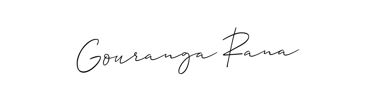 Use a signature maker to create a handwritten signature online. With this signature software, you can design (Allison_Script) your own signature for name Gouranga Rana. Gouranga Rana signature style 2 images and pictures png